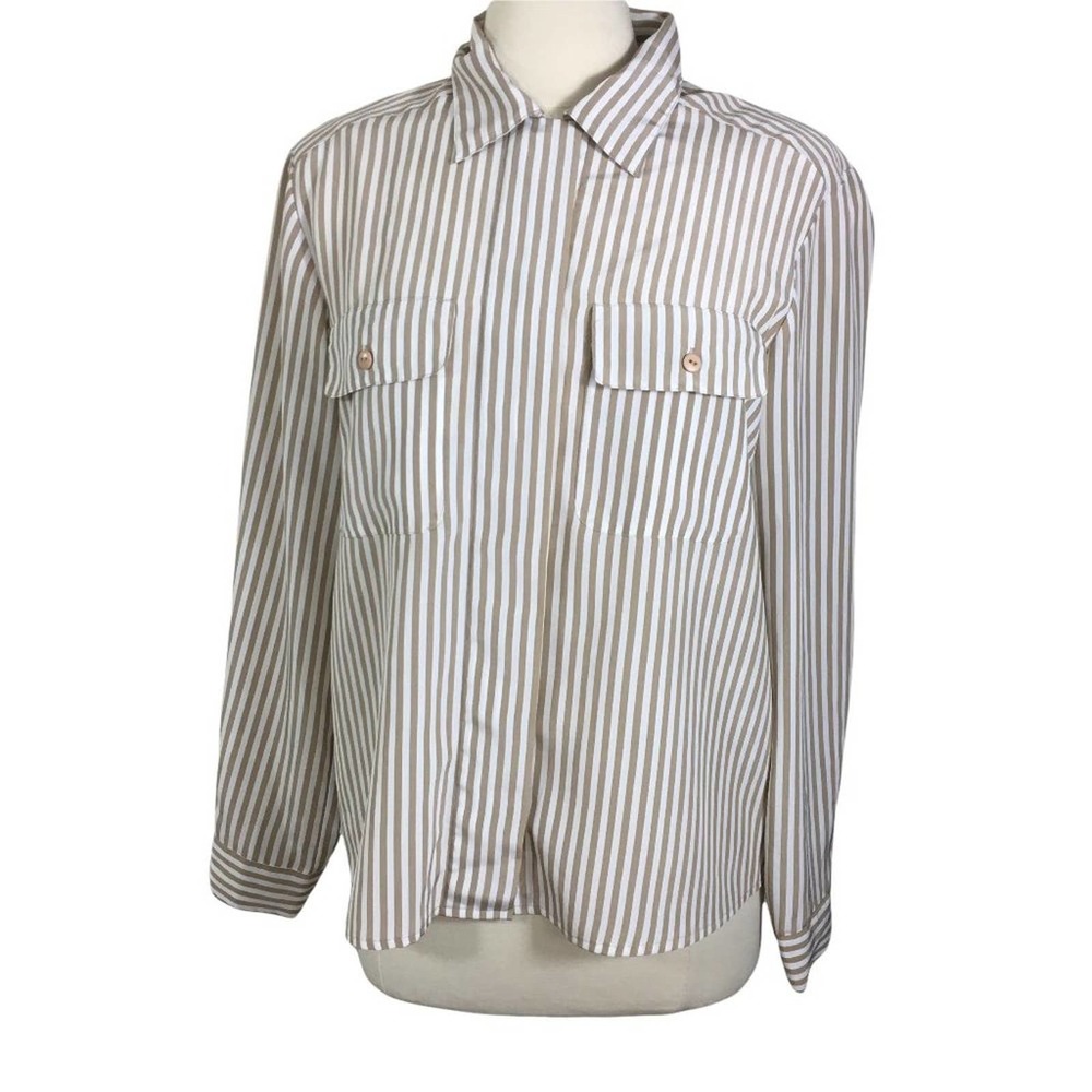 Vintage Striped Blouse Notations sz 12